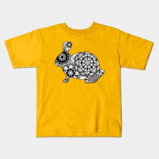 Mandala Rabbit (Bun-dala) Kids T-Shirt